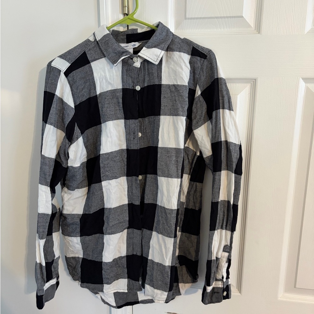 Old Navy Black and White Plaid women’s tall